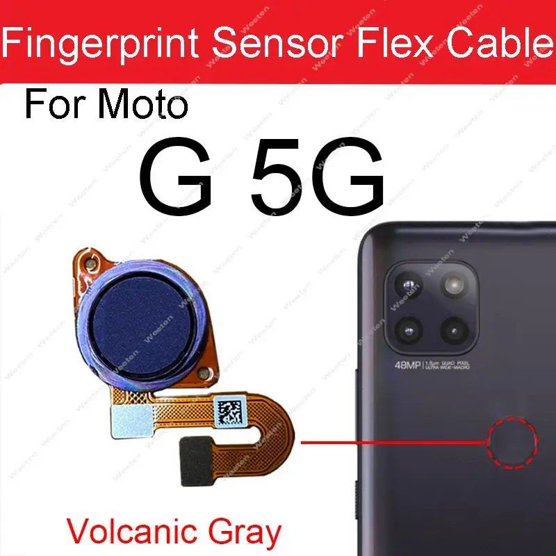 Touch ID Finger Sensor Return Key Flex Cable For Motorola Moto G 5G Plus One 5G Fingerprint Reader Home Button Flex Ribbon Parts