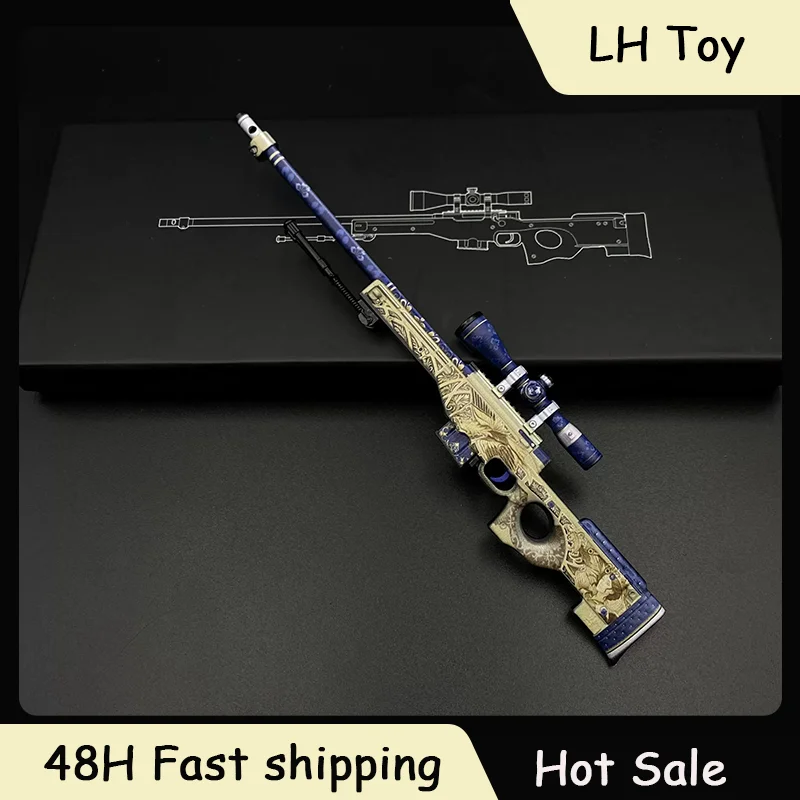 20cm GO'S Game Peripheral AWP | Queen's Gambit Ornament All Metal Gun Model Accessory Gun Skin Collections Boys Gifts Decoration