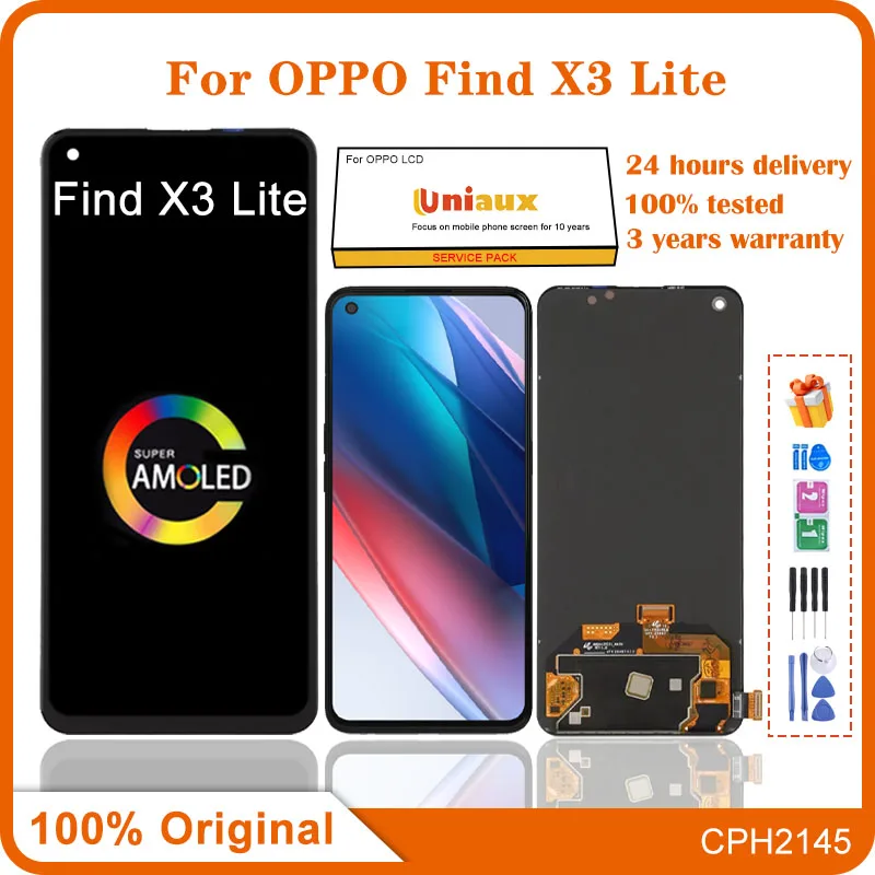 

6.43" Original Amoled For Oppo Find X3 Lite CPH2145 LCD Display Touch Screen Digitizer Assembly For X3 Lite Display