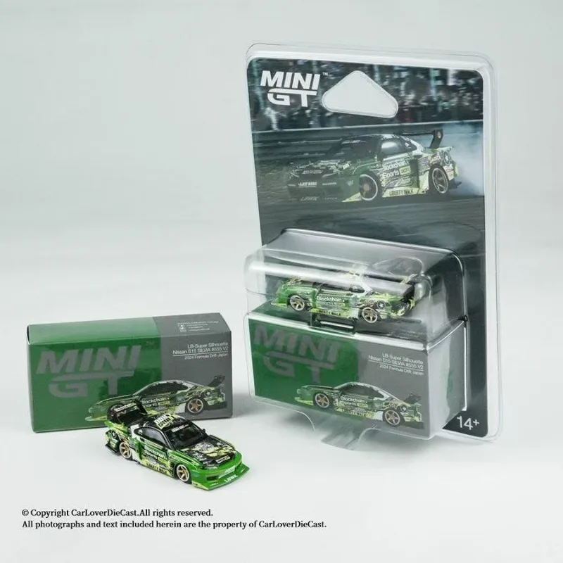 MINIGT 823 Lb Super Silhouette S15 S 15 V2 1:64 Alloy Die Casting Car Model Collection Model Boy Gift Christmas Gift