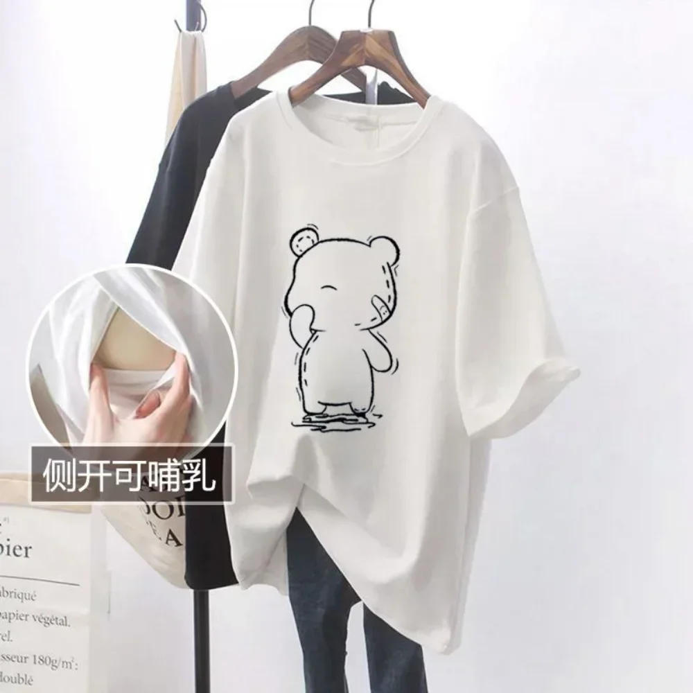 Maternity Solid Nursing Hoodie Pullover pregnant women clothing pregnancy photoshoot shirt Long-sleeved Breastfeeding Hoodie