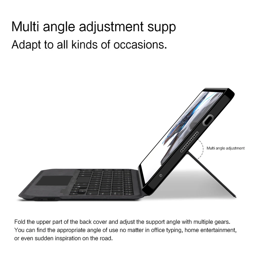 TouchPad Keyboard Case For ZTE Nubia RedMagic Astra 2 /Tablet 5 Pro 9.06 Inch Gaming Tablet Smart Backlight Keyboard Cover Folio view 6