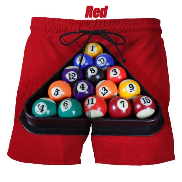 Hot selling entertainment billiard 3D printing shorts summer men's beach shorts casual billiard personality cool shorts