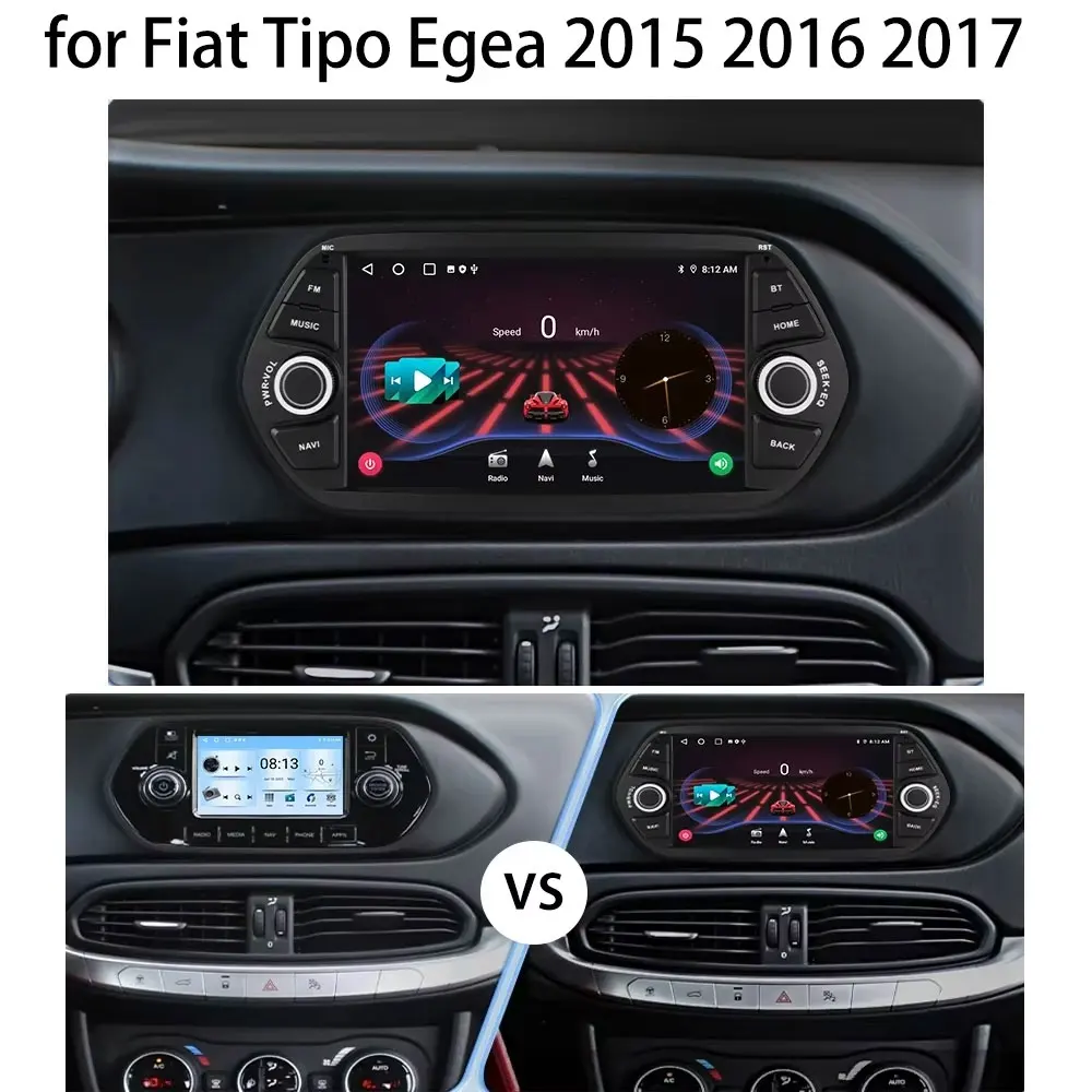 7 inch Android Auto For FIAT TIPO EGEA 2015 2016 2017 Wireless Carplay Car Radio Multimedia Player GPS Navigation WiFi  Tools