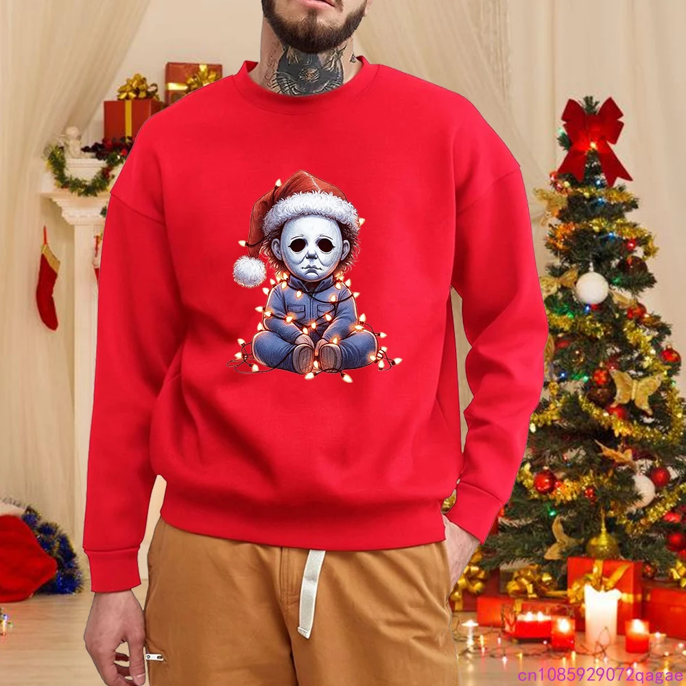 

Men's New Arrival: Fun and Spooky Christmas Sweatshirt Long-Sleeve Crew Neck Christmas Pullover