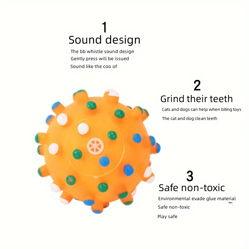 قطعة واحدة من لعبة صوت الحيوانات الأليفة بلون عشوائي من الفينيل على شكل كرة شوكة صغيرة على شكل كلب
