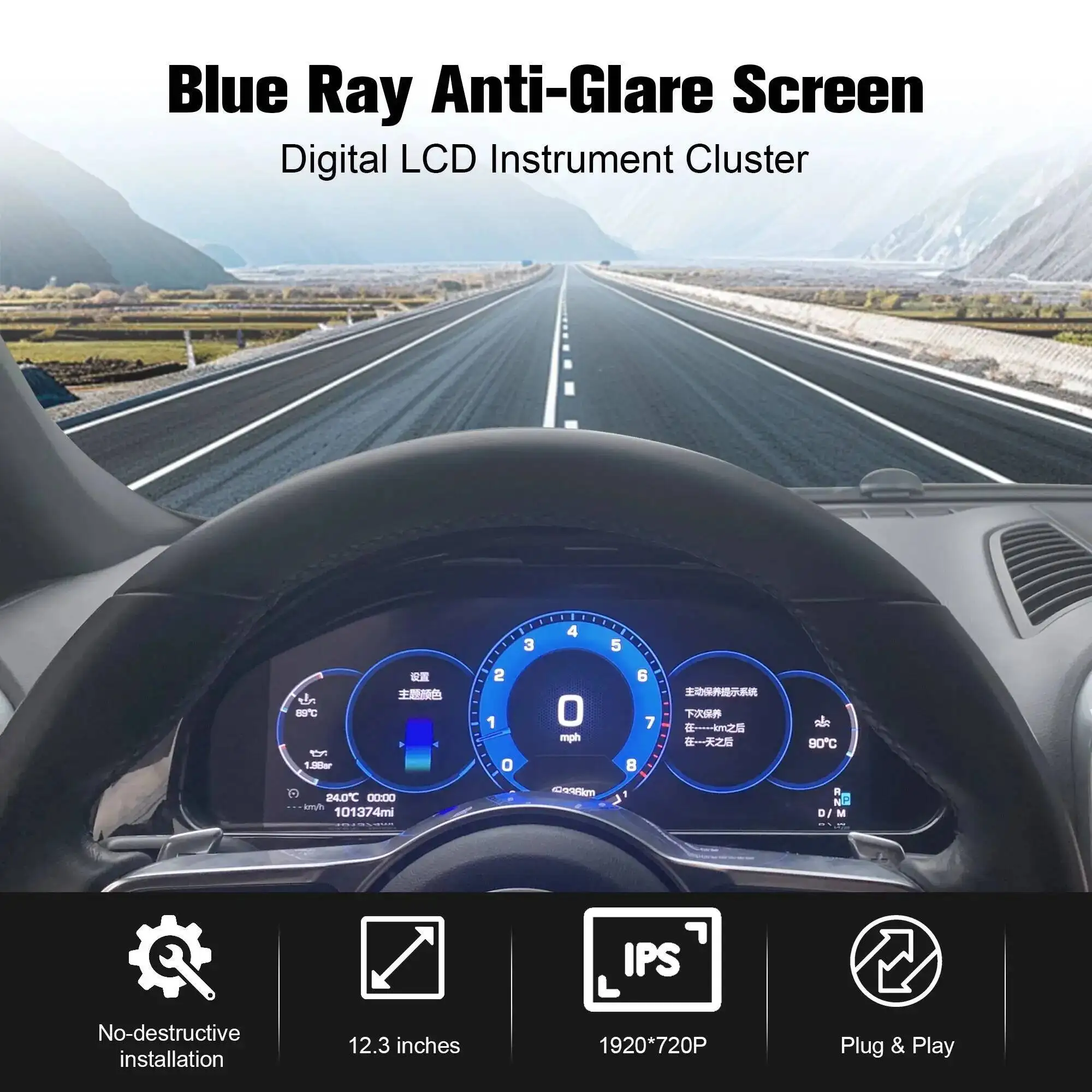 Panel de tablero LCD para Porsche Cayenne 2011-2017 instrumento Digital velocímetro GPS Carplay cabina Virtual tacómetro odómetro