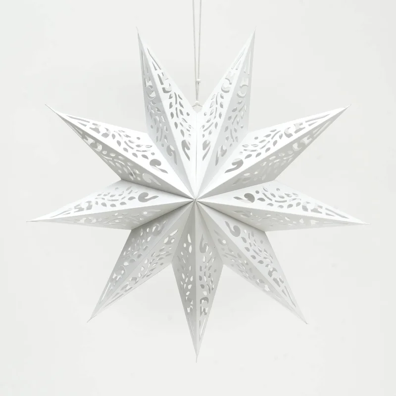 Handmade Paper Star 60 Cm (Dia)  - White-Festive Décor