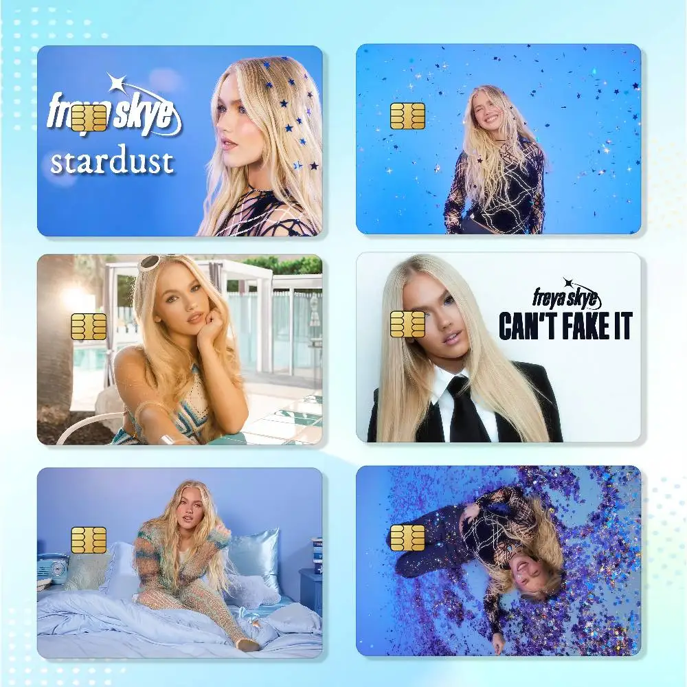Singer F-Freya Skye Stardust Waterproof Card Stickers For Credit Cards Debit Cards And Transit Cards 4pcs