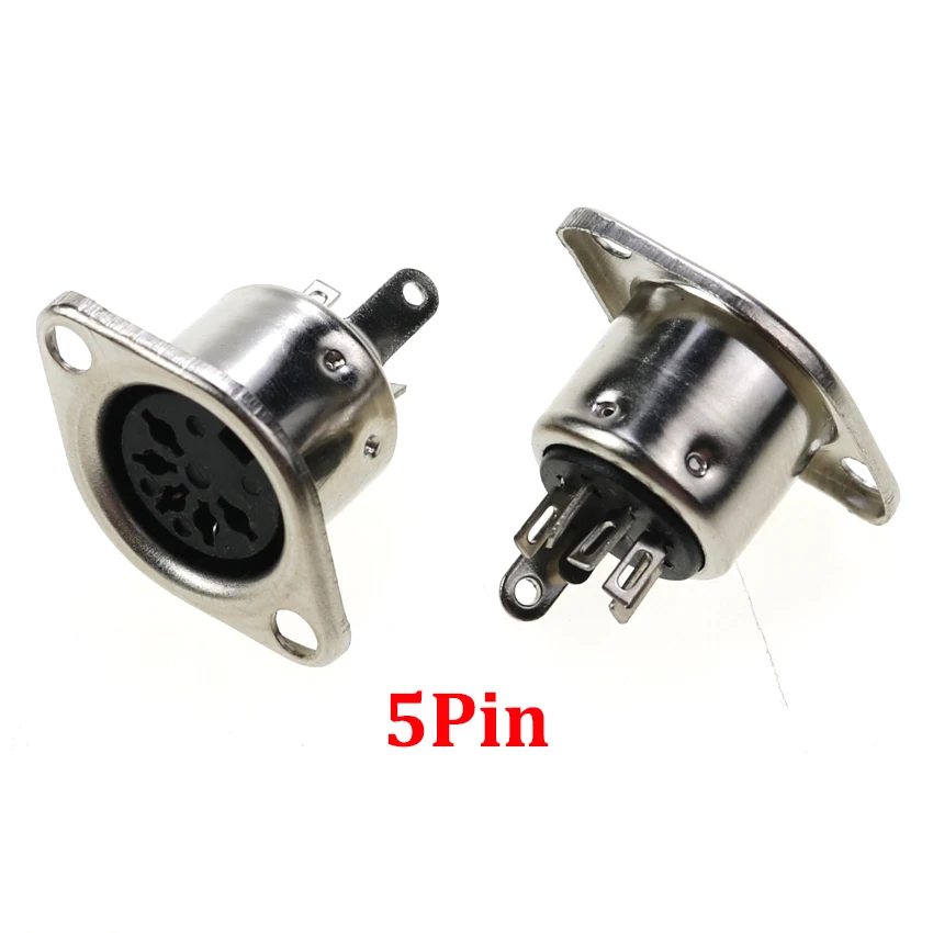 2pcs Computer Keyboard Socket 3P 4P 5P 6P 7P 8P DIN S Terminal Connector Female Jack Mount Adapter Solder MIDI Cable Connector
