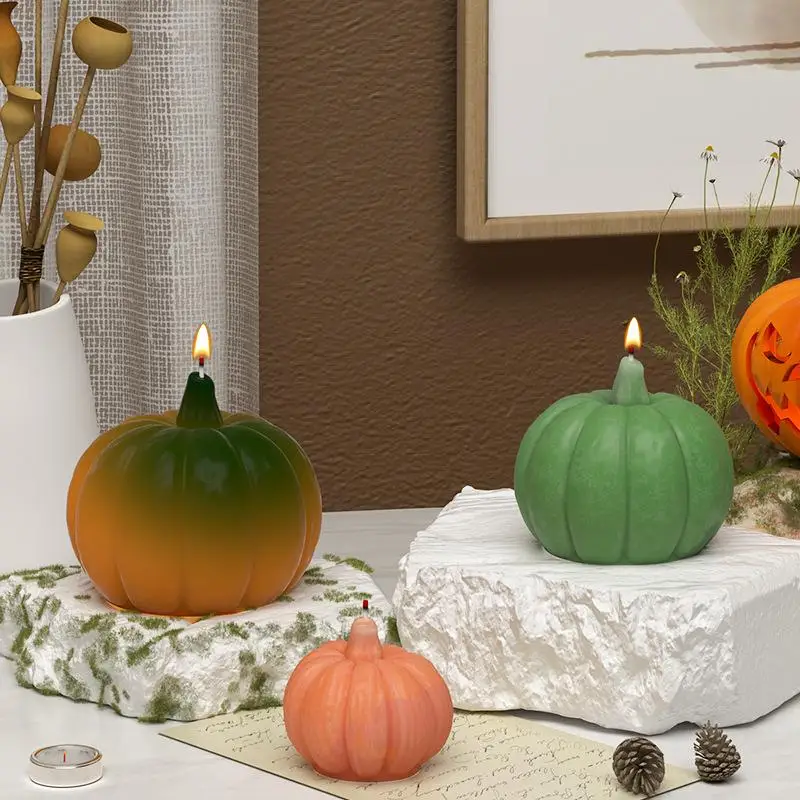 S/M/L اليقطين سيليكون قالب شمع لتقوم بها بنفسك ثلاثية الأبعاد زخرفة الهالوين قالب شمع معطر الخرسانة الحرفية هدية ديكور الحفلات صنع أدوات #6