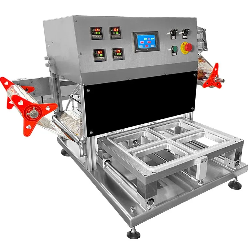 Fully Automatic Nitrogen-Flushed Modified Atmosphere Freshness Sealing Machine Meal Box Packaging Machine