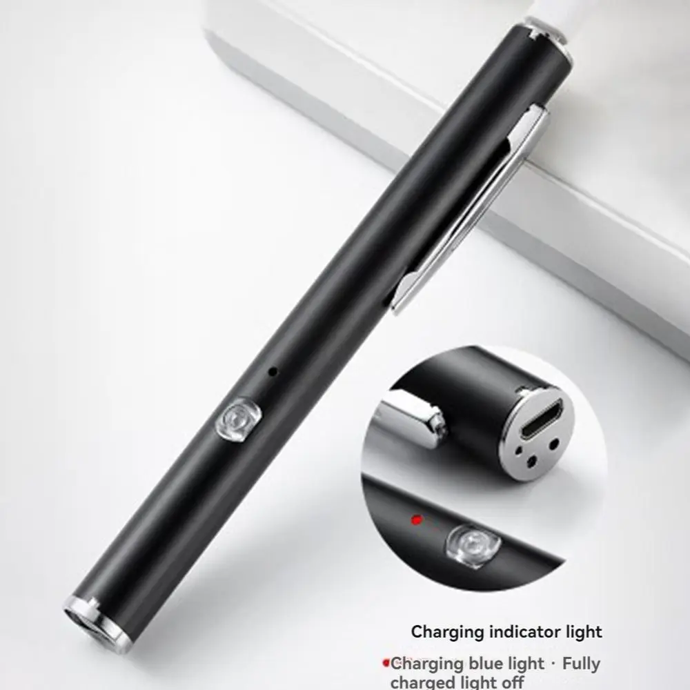 Portable Mini LED Pen Light Multi Function Pocket Clip Nursing Flashlight USB Rechargeable with Dual Lamp Diagnosis Flashlights