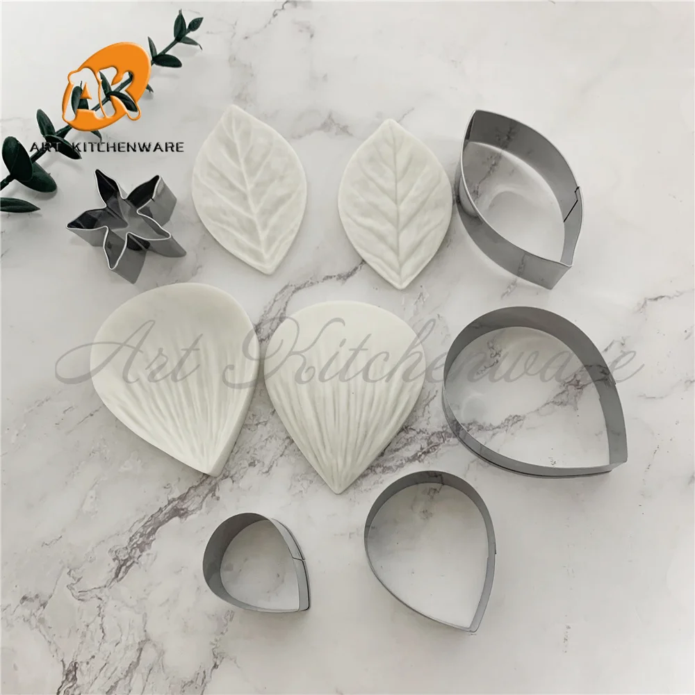 New Flowers Impression Mold Silicone Veiner Mold Cake Decorating Fondant  Sugarcraft Cake Mold for Sugar Flower