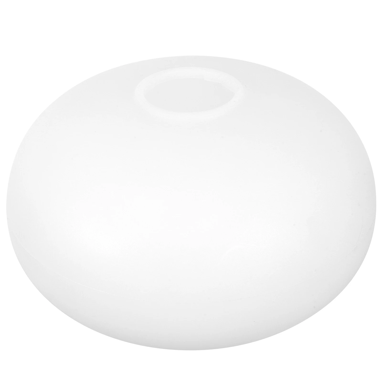 

White Plastic Lamp Shade 42Mm E27 Replacement Lightweight Durable Pe Material Modern Artistic Flat Globe Cover For Bedroom