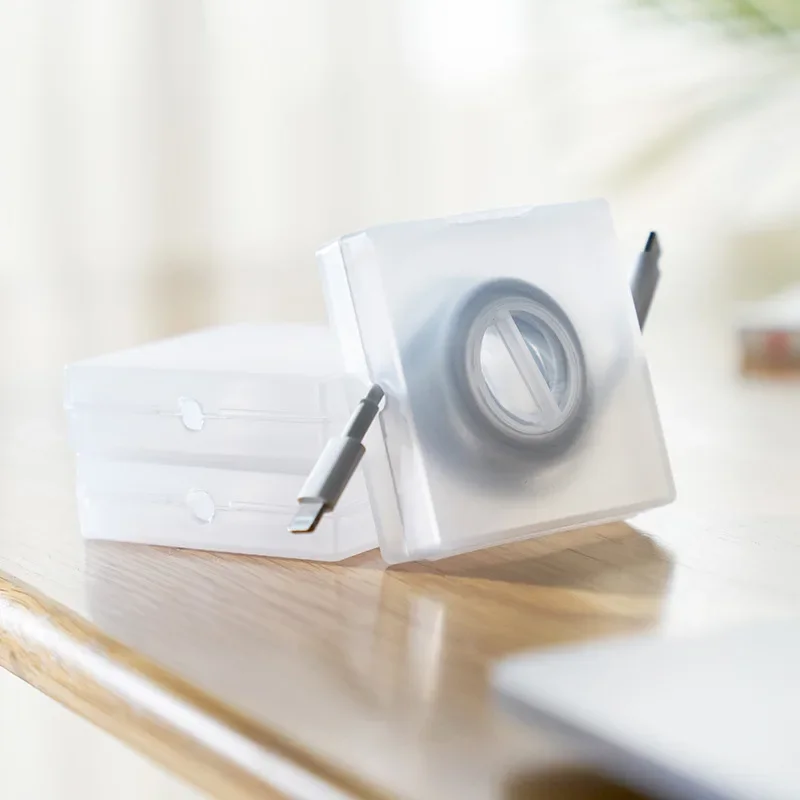 Portable Transparent Cable Organizer Cord Management Usb Cable Winder Retractable Phone Holder Charger Wire Storage Protector