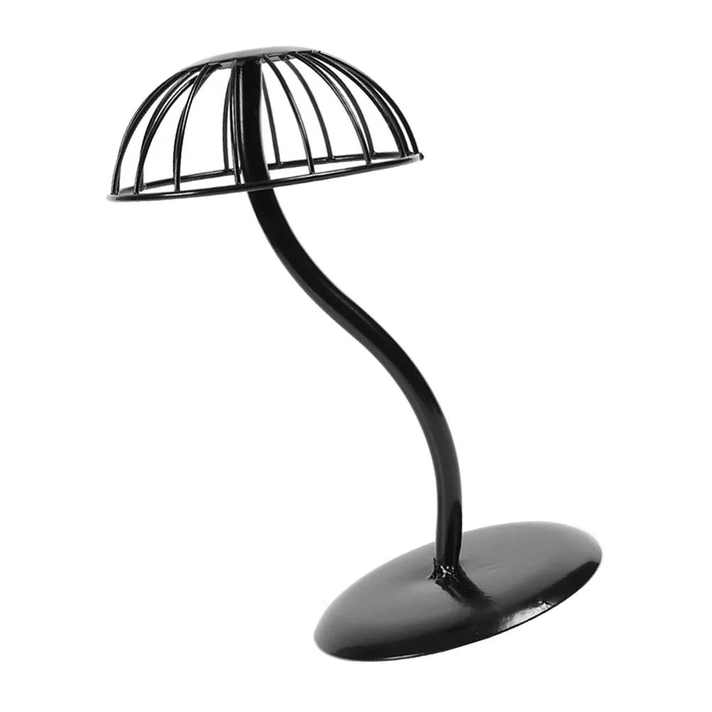 

1pc Hat Display Rack Metal Cap Stand for Clothes Shop Home Practical Modern Hat Storage Showing Organizer Black