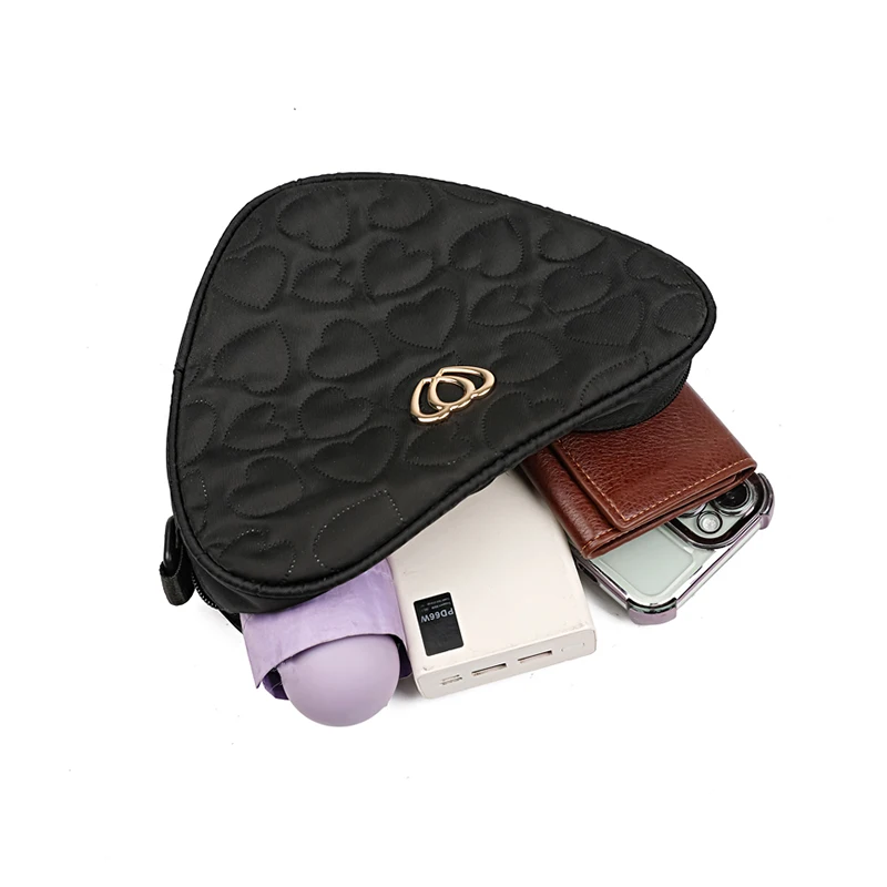 حقيبة كتف بنمط محايد للرجال والنساء، على شكل قلب بنمط قلب، حزام كتف قابل للفصل #5