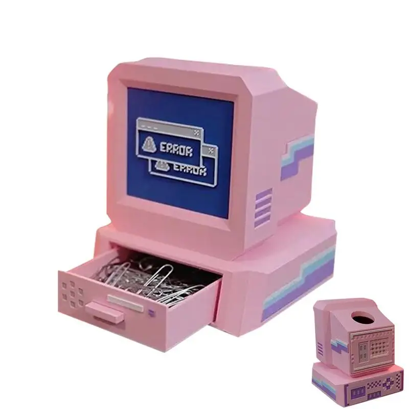

Pen Holder For Desk Cute Pencil Case Desk Small Computer Shape Pencil Holder Multi-Functional Work Desk Accessories Desk