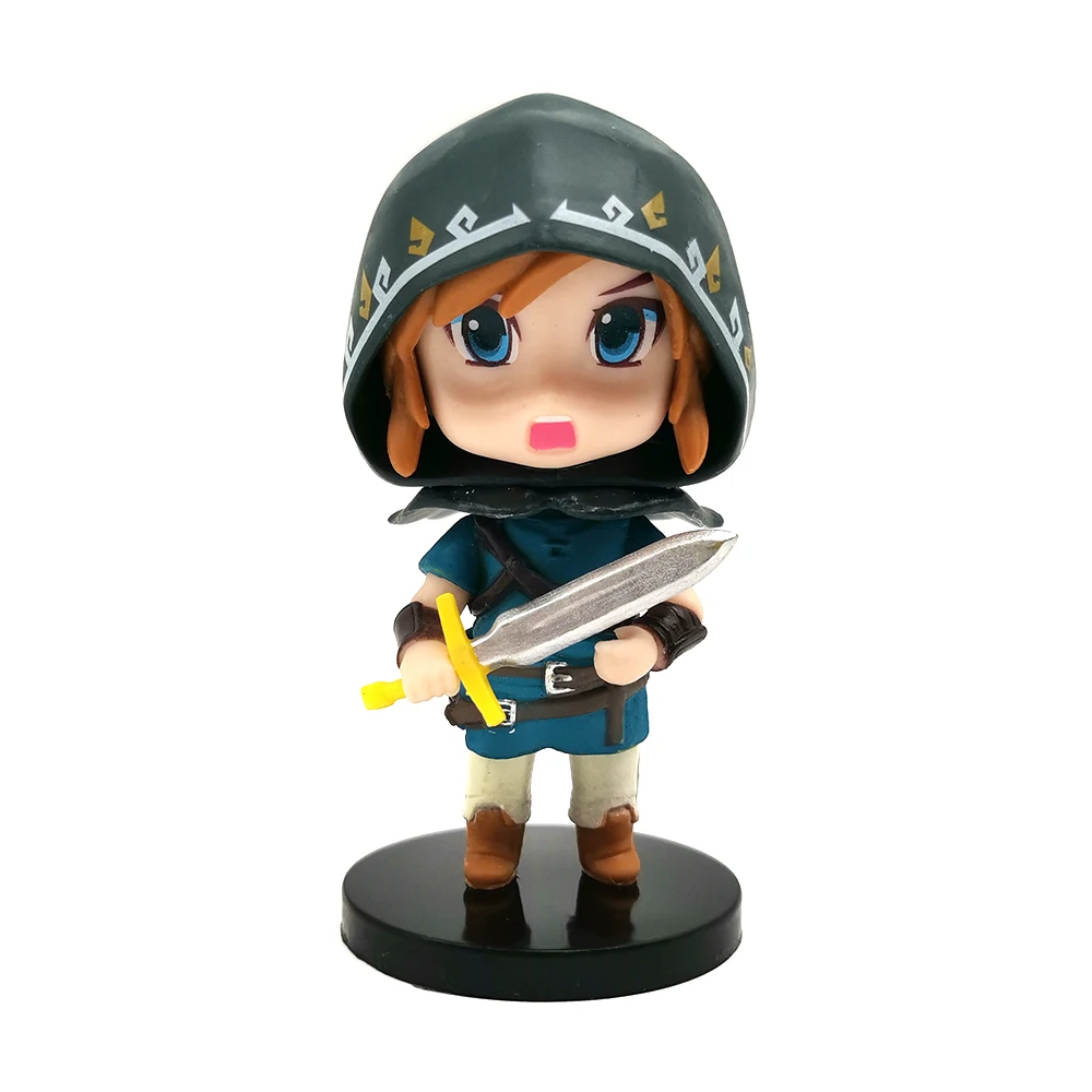 The Legend of Zelda 6 sztuk / zestaw 10 cm Q Wersja Link Księżniczka Zelda Figurka Gra Dekoracja Anime Ozdoby Kolekcja modeli Lalki