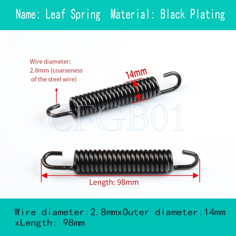Car Wiper Spring Wiper Arm Accessories Spring Wiper Arm Strong Hook Spring CS 2.2mm 2.8mm Width 11.5mm 14mm Length 68mm-110mm