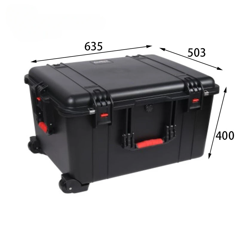 

DPC130-3 635*503*400mm Waterproof Protective Camera Case Shockproof Tool Box on Wheels