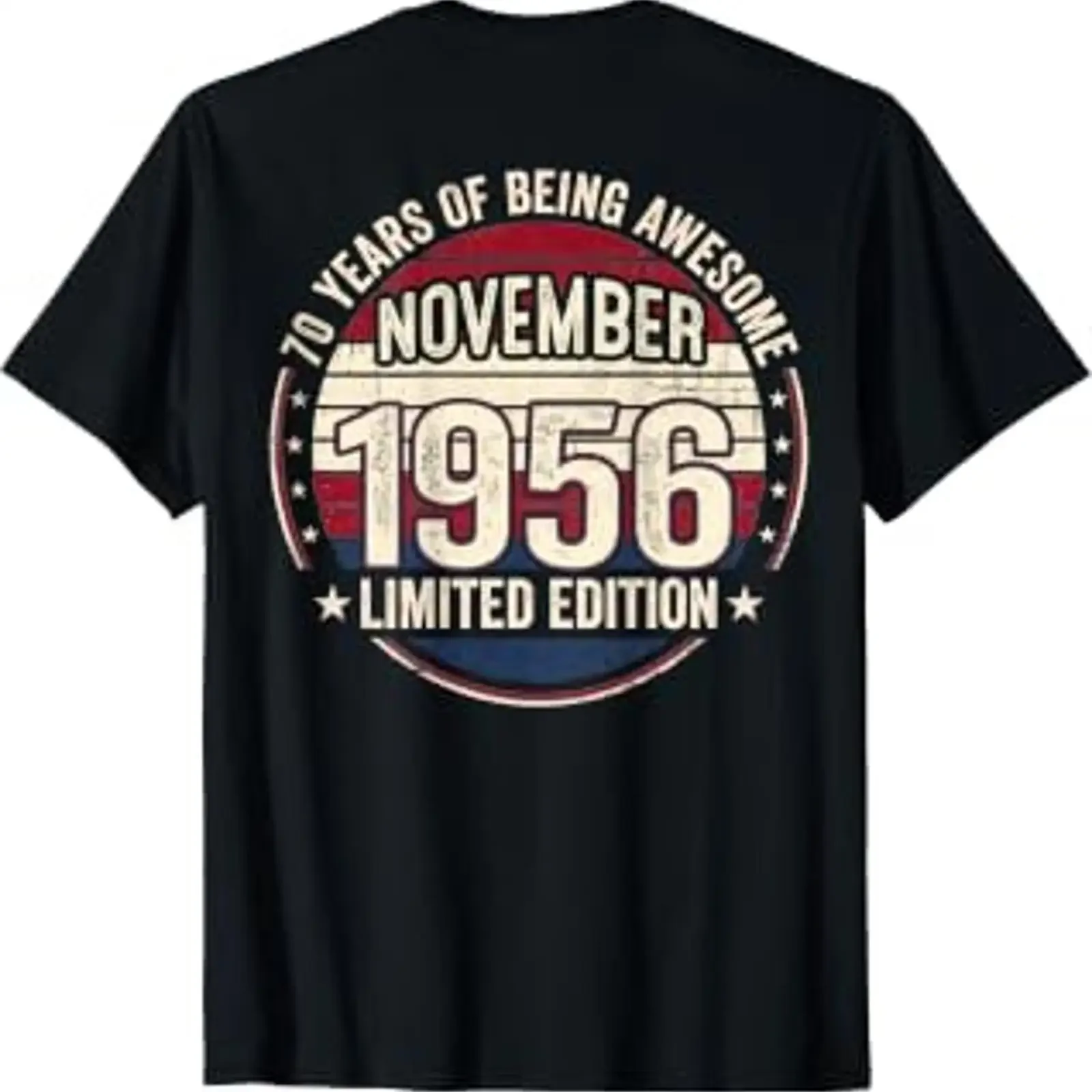 Décorations d'anniversaire Vintage 70 Ans pour Homme 1956 T Shirt vintage Washed designer clothes Slightly Stylish Casual homme