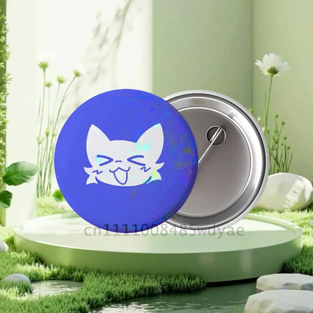 B-Boykisser Silly Cat Funny Meme Badges 25 32 44 58 75 mm Round Cosplay Pin Fans Collect Friends Gifts Brooch Souvenir Custom