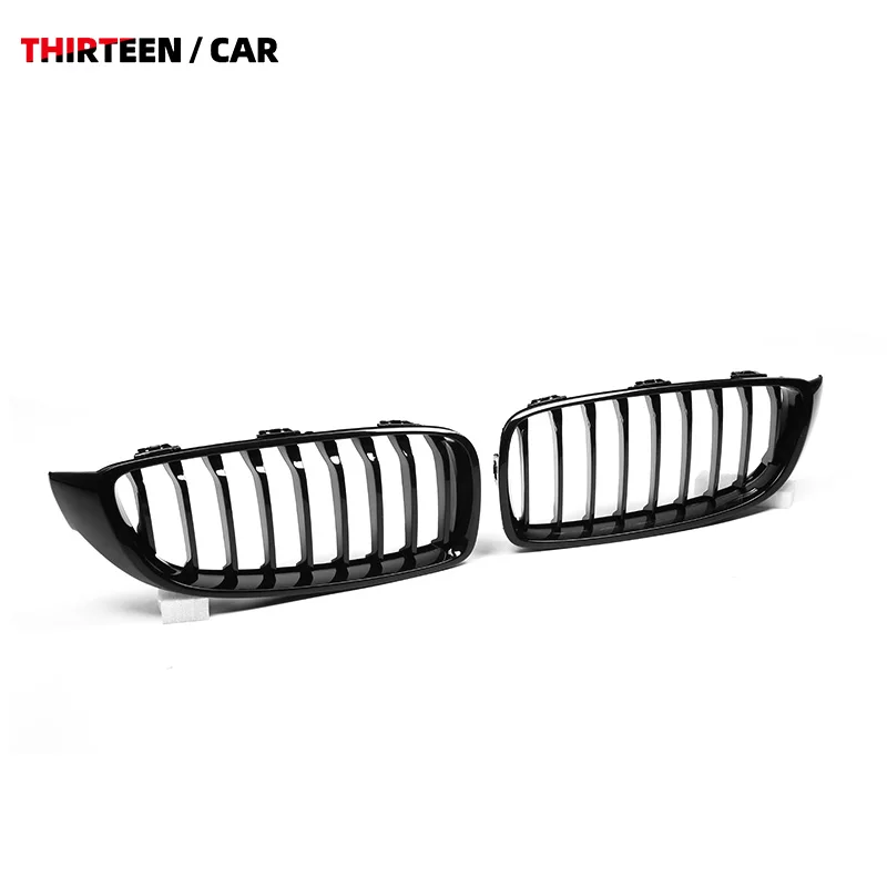 F32 F80 F82 Carbon Fiber Grill Single Line Front Grille Upgrade Black Grille for BMW 4 Series F32 2014-2020