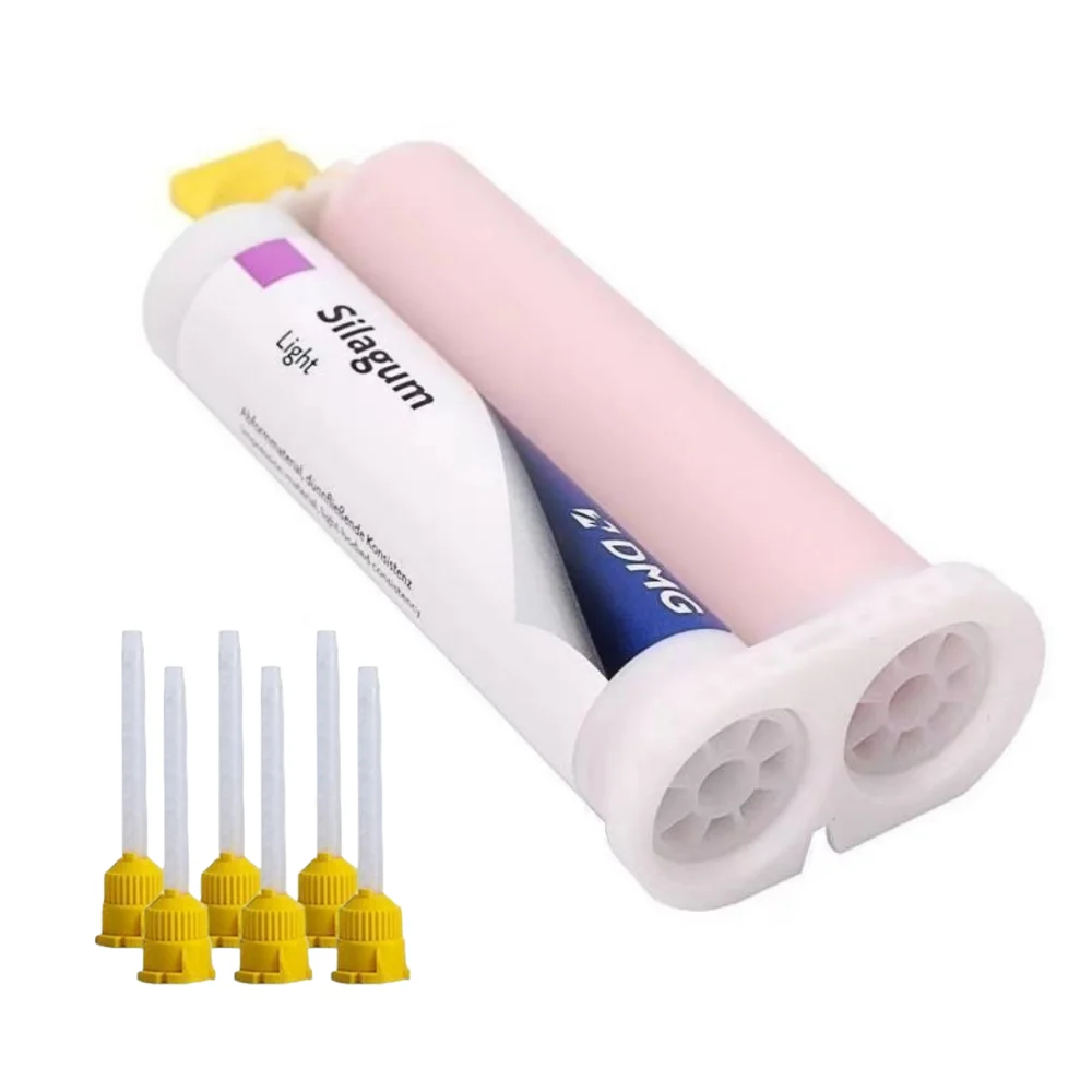 50ML DMG Silagum Light Weight  Ink Box Permanent Denture Liner Partial Implant Fixed Restoration Dentistry Impression Material
