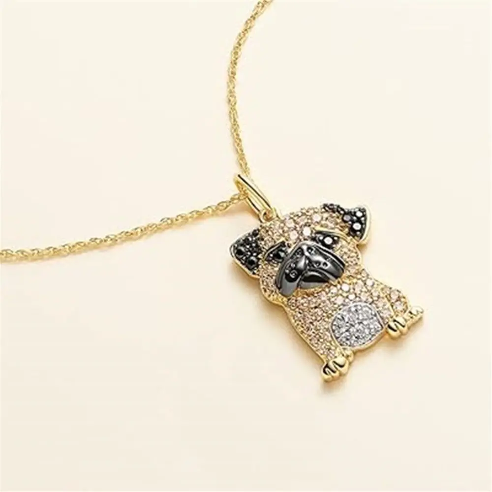 Exquisite French Bulldog Beagle Pendant Rhinestone Poodle Pet Puppy Necklace Cute Shiba Inu Dog Necklace Dog Lovers