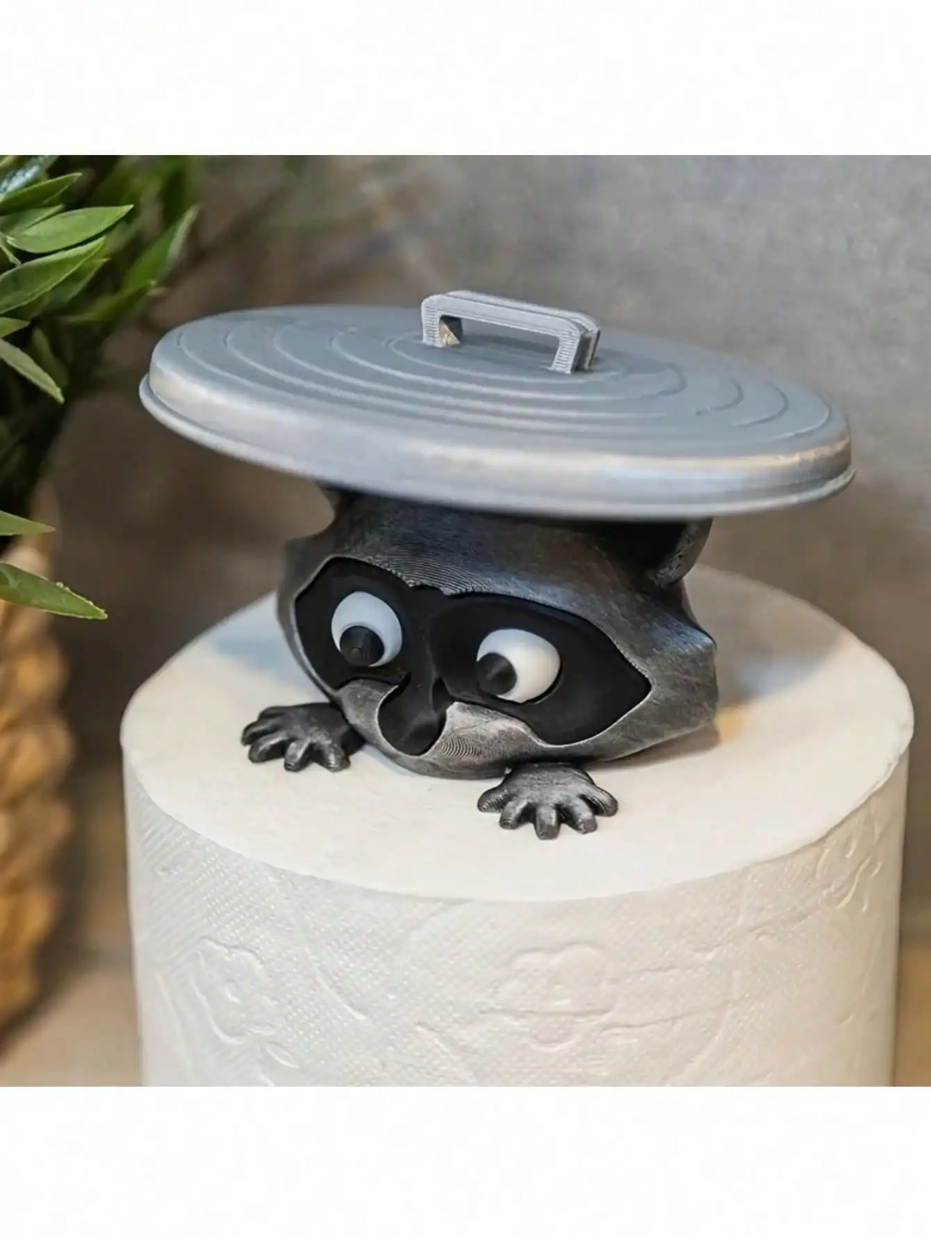 3D Printed Raccoon Toilet Paper Holder | Fun Bathroom Storage Set Roll Paper Storage Rack Cute Bathroom Decoration Storage Rack
