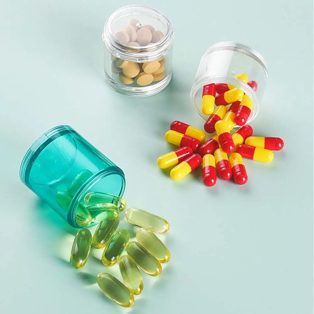 

Portable Storage Container Weekly Tablets Cut Compartment Pill Dispenser 7 Days Pill Box Medicine Organizer Travel Pill Case