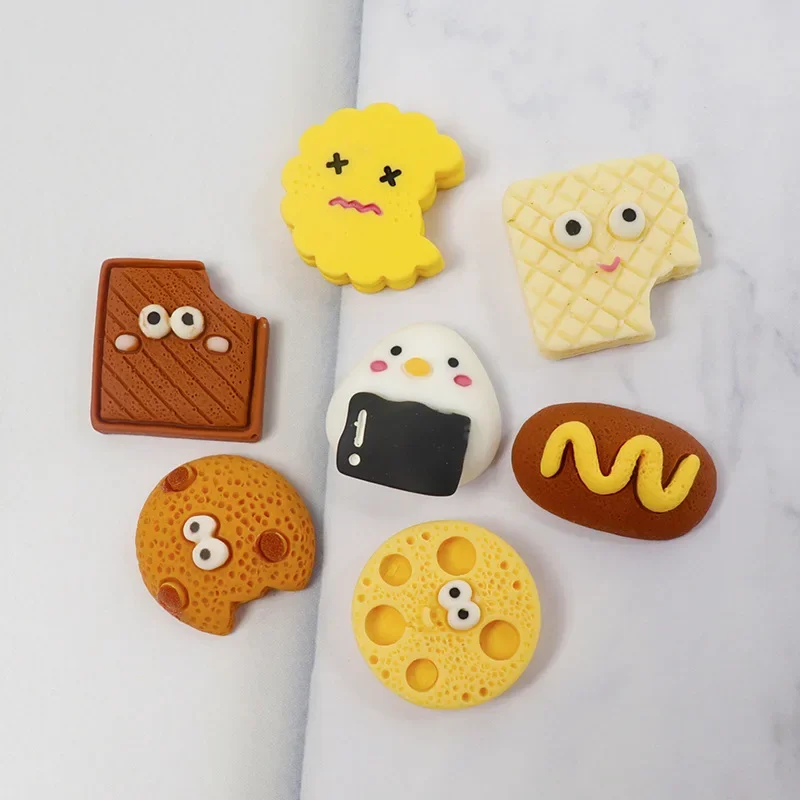 10/100pcs Resin Accessories Cookies Cookies Sushi DIY Handmade Material Pack Phone Case Water Cup Hairpin Collection Photo Frame