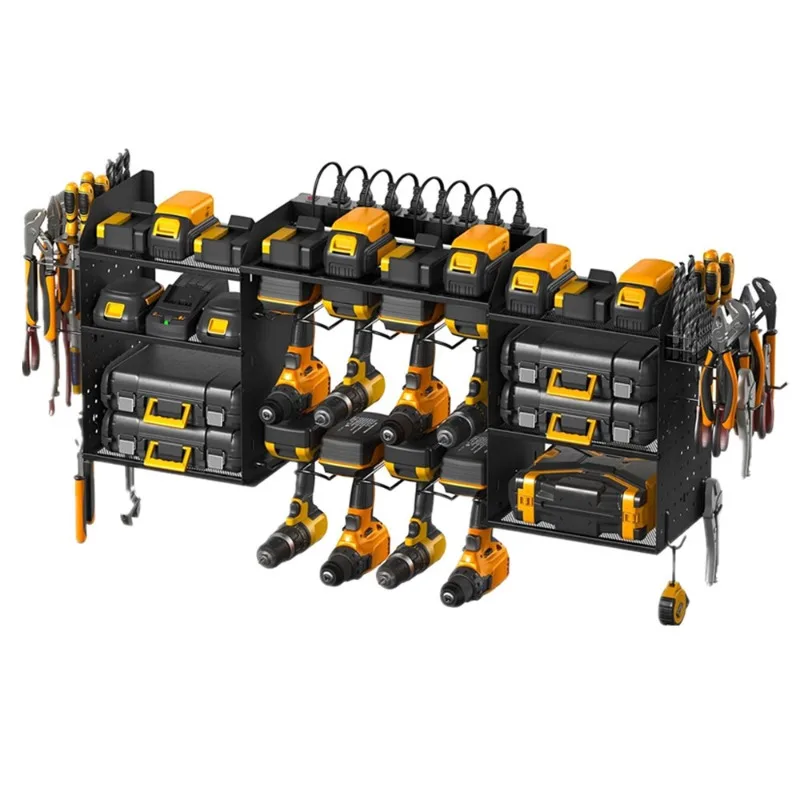 

Wrought iron heavy duty garage tool storage rack hand drill storage hanger