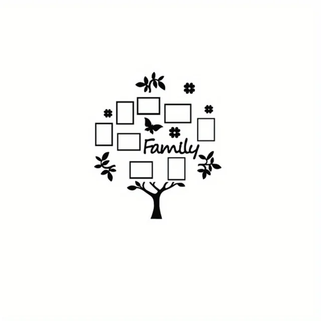 1 Set 3D Creative Home Decoration Photo Frame Tree Wall Sticker Living Room Bedroom Acrylic Stickers Home Decoration Supplies 5