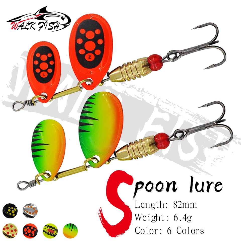 Walk Fish Cuchara doble rotación – Jig metálico para trucha y lubina - imagen 2