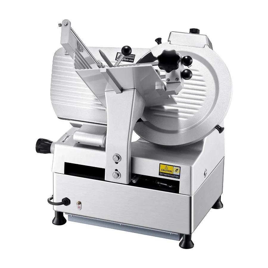 

Автоматическая мясорубка 180 Вт + 370 Вт слайсер для гастрономов с 12-дюймовым лезвием премиум-класса 65Mn, регулируемая толщина, электрическая пищевая машина S