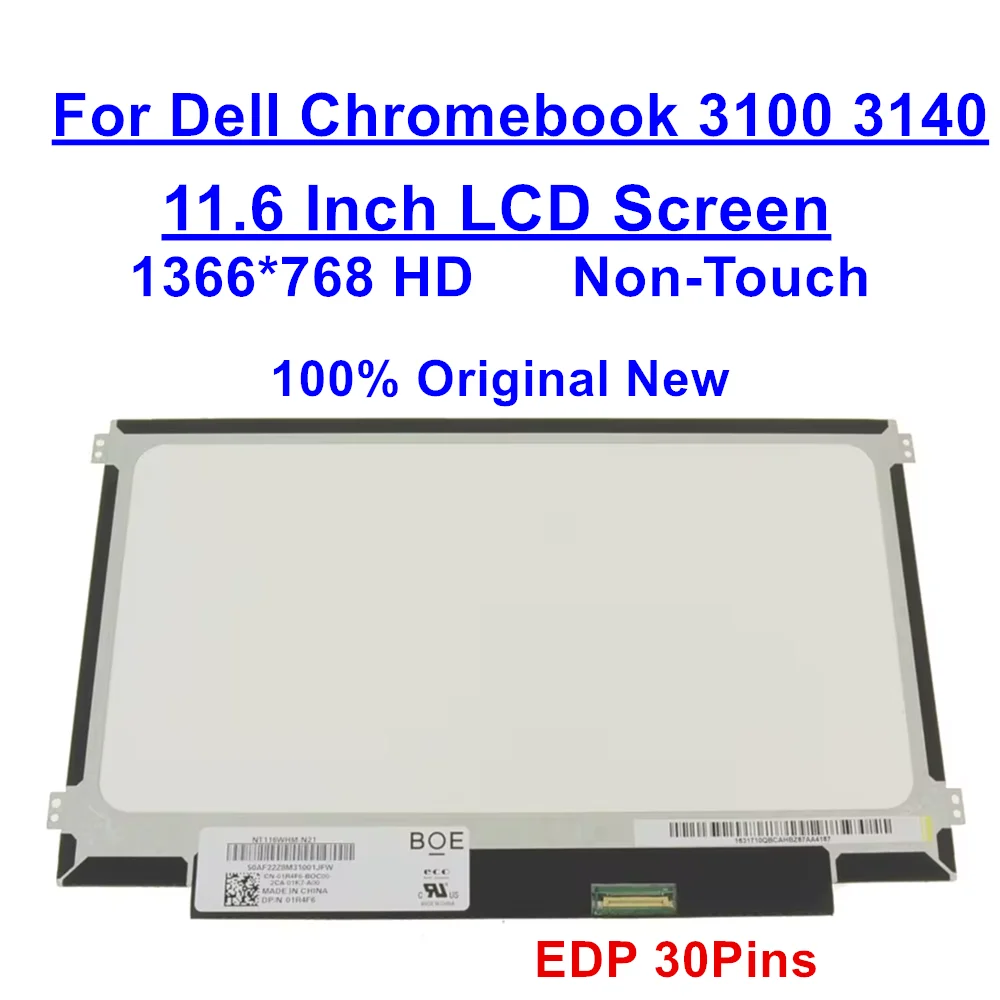 

J0N5T 11,6-дюймовый ЖК-экран HD для ноутбука Dell Chromebook 3100 3140, сменный дисплей, матовый, 30 контактов