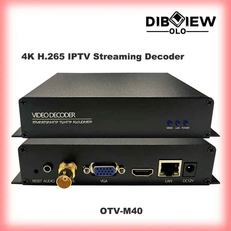 M40 UHD 4K H265 H264 IP To HD Facebook Youtube RTMP RTSP HTTP UDP M3u8 HLS Live Media Streaming Video Streaming IPTV Decoder