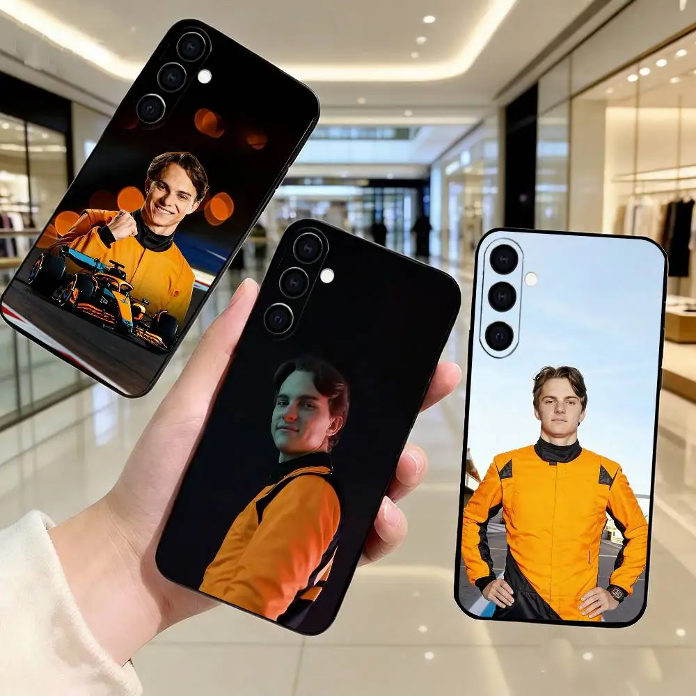 Australia O-Oscar Piastri Phone Case Black Silicone Soft For Samsung Galaxy A73,A72,A71,A70,A53,A52,A51