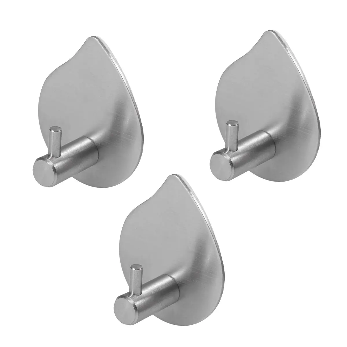 

3PCS Stainless Steel Hangers Modern Design Wall Mounted Hooks Bathroom Balcony Bedroom Kitchen Coats Hats Handbags Umbrellas