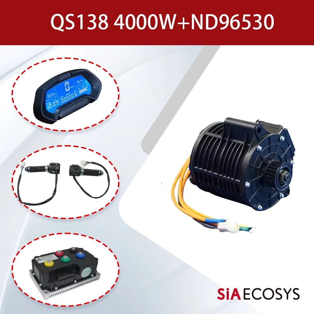 

QSMOTOR 7500W Max Mid Drive Motor Kit 96V 110KPH with ND96530 Controller for E-Motorcycle Offroad Conversion