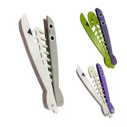 Foldable Butterfly Knifes Trainer Portable ABS Pocket Practice Knife Training Tool for Outdoor Games Balisongs Trainer