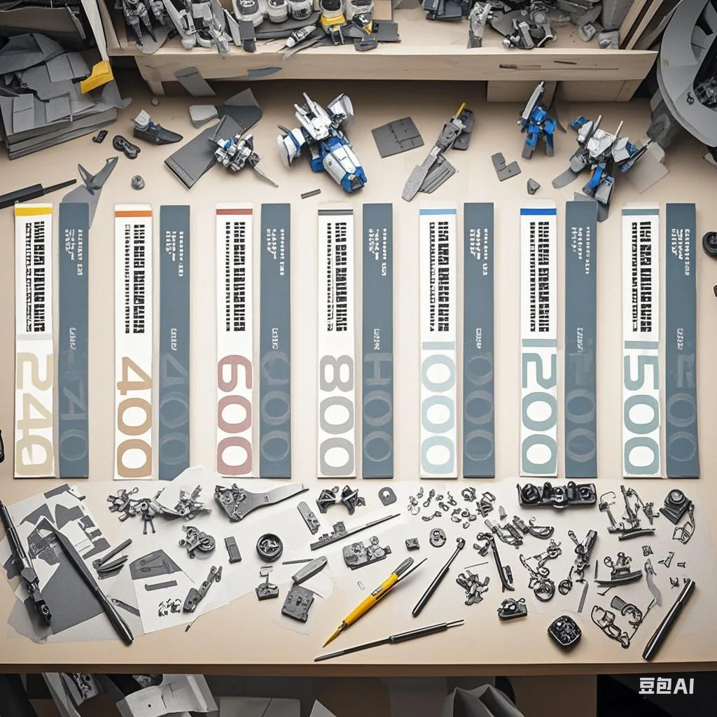 DSPIAE MSS عصا الصنفرة شبه الصلبة أدوات طحن النموذج لأداة تلميع النموذج هواية لتقوم بها بنفسك ورق الصنفرة الأزرق #1