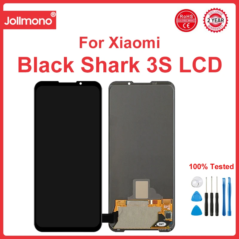 

6.67'' Black Shark 3S Display Screen Replacement, for Xiaomi Black Shark 3S Lcd Display Touch Screen Digitizer with Fingerprint