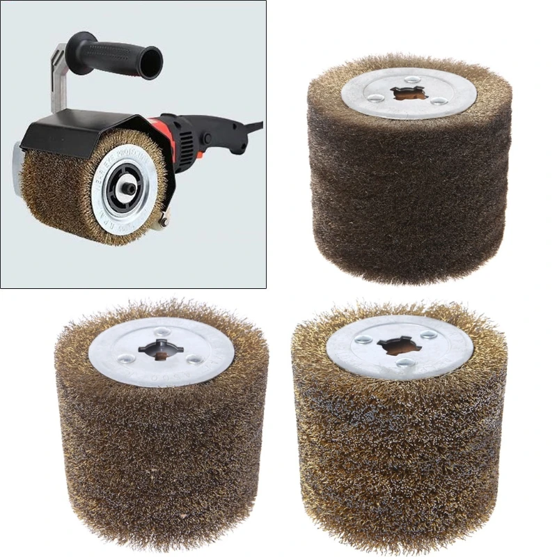 Sbavatura abrasiva in filo acciaio inossidabile spazzola rotonda lucidatura molatura ruota tampone Drop Shipping