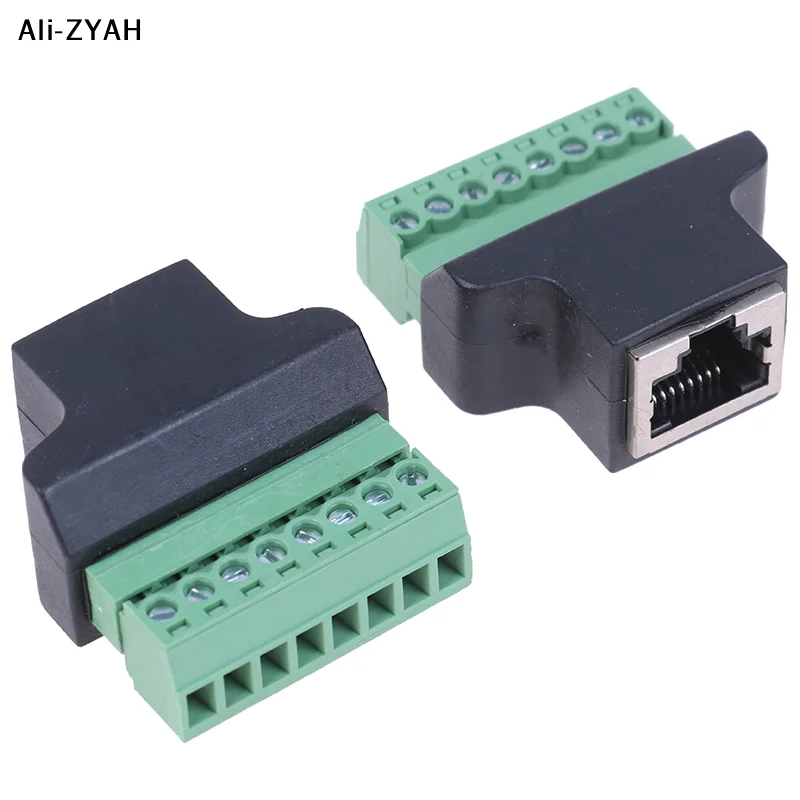 RJ45 to screw terminal adaptor rj45 female to 8  connector for CCTV DVR
