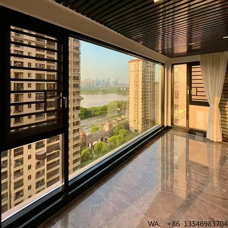 High Quality Customized Double Glazed Hurricane Proof Aluminum Frames Vertical Sliding windows Outdoor Single Double Hung Window