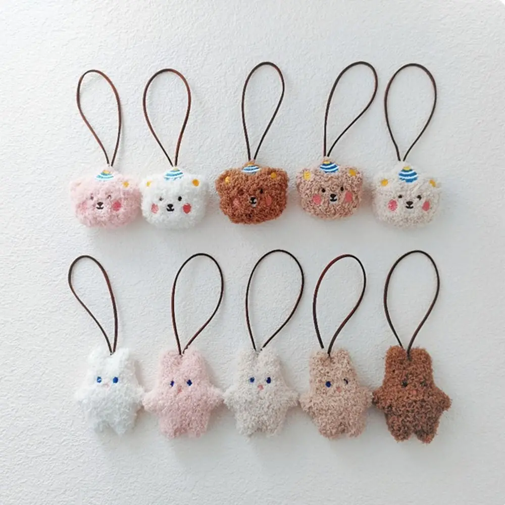 Casual Rabbit Bear Bag Pendant Plush Bag Match Accessories Cue Backpack Decoration Stuffed Bag Charms Animal Lanyard Children